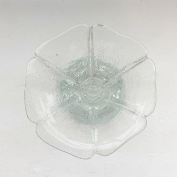 Vintage Blenko Textured Glass Flower Petal Taper Candle Holder Art Glass Candle - Picture 4 of 7